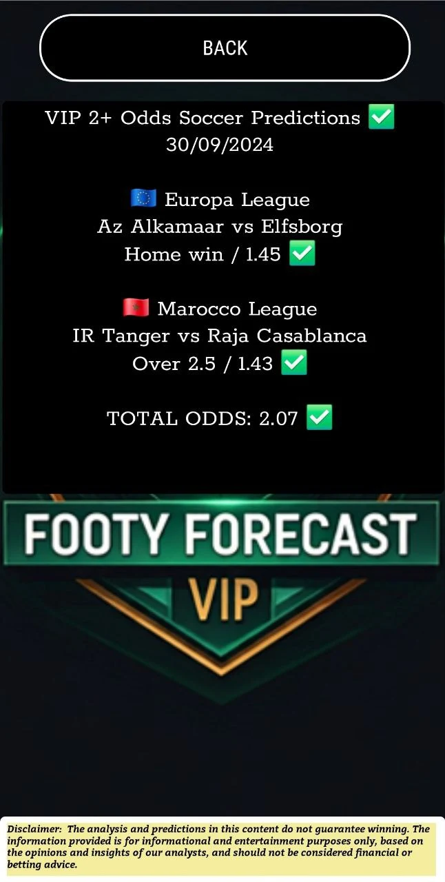 Footy Forecast Vip screenshot